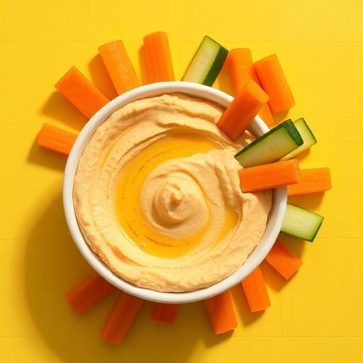 Hummus + veggie dippers